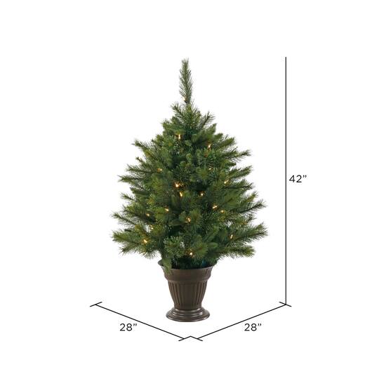 3.5ft. Pre-Lit Cashmere Pine Artificial Christmas Tree, Clear LED Lights